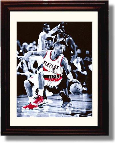 8x10 Framed Damian Lillard Autograph Promo Print - Spotlight Framed Print - Pro Basketball FSP - Framed   