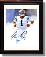 8x10 Framed Cam Newton - Carolina Panthers "Superman" Portrait Autograph Promo Print Framed Print - Pro Football FSP - Framed   