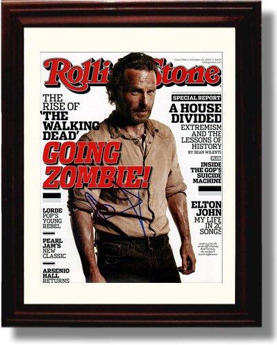 8x10 Framed Andrew Lincoln Autograph Promo Print - The Walking Dead Rolling Stone Cover Framed Print - Television FSP - Framed   