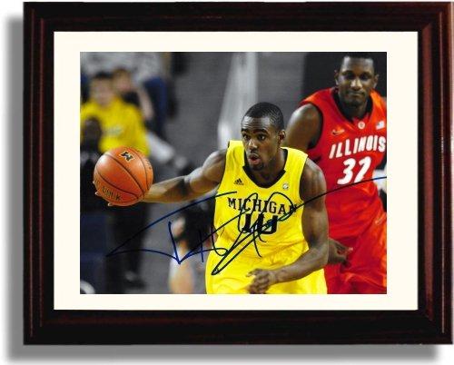 Framed 8x10 Tim Hardaway Jr. Autograph Promo Print - Michigan Wolverines Framed Print - College Basketball FSP - Framed   