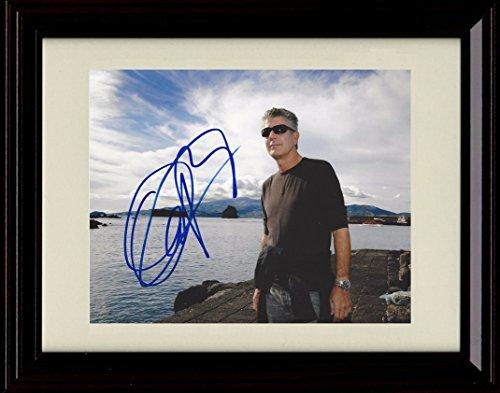 8x10 Framed Anthony Bourdain Autograph Promo Print - Chef and Television Star - Blue Sky Framed Print - Television FSP - Framed   