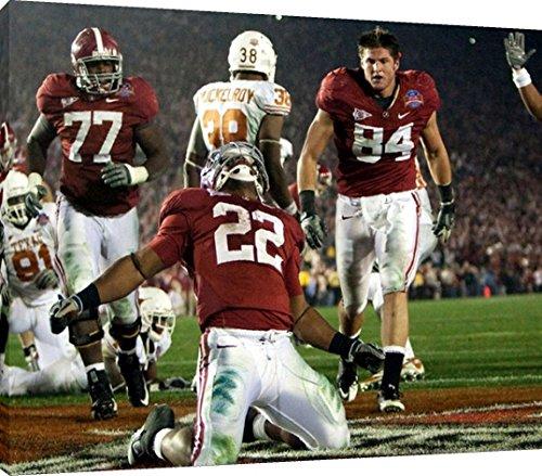 Floating Canvas Wall Art: Mark Ingram - Alabama Football "2009 Title TD" Autograph Print Floating Canvas - College Football FSP - Floating Canvas   