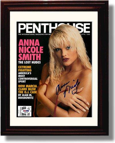 Framed Anna Nicole Smith Autograph Promo Print - Penthouse Cover Framed Print - Other FSP - Framed   