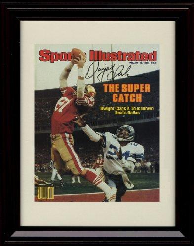 Framed Dwight Clark 49ers SI Autograph Promo Print - San Francisco 49'ers - The Catch Framed Print - Pro Football FSP - Framed   