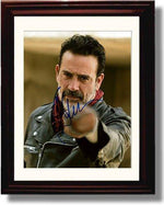 8x10 Framed Walking Dead Negan:Lucille Wants You Jeffrey Dean Morgan Autograph Promo Print Framed Print - Television FSP - Framed   