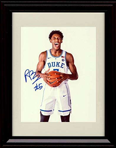 Framed 8x10 RJ Barrett Autograph Promo Print - Spotlight - Duke Blue Devils Framed Print - College Basketball FSP - Framed   
