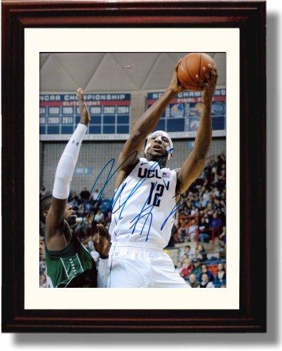 Framed 8x10 Andre Drummond Autograph Promo Print - University of Connecticut Huskies Framed Print - College Basketball FSP - Framed   