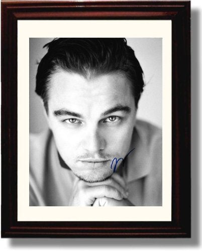 8x10 Framed Leonardo DiCaprio Autograph Promo Print Framed Print - Movies FSP - Framed   