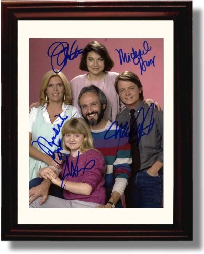 8x10 Framed Family Ties Autograph Promo Print - Family Ties Cast Framed Print - Television FSP - Framed   
