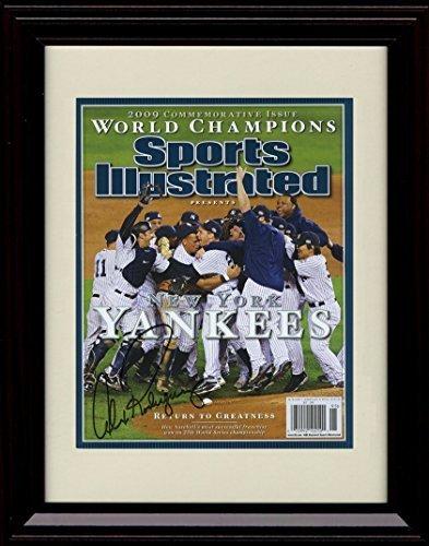 Gallery Framed Alex Rodriguez SI Autograph Replica Print - 2009 Champs Gallery Print - Baseball FSP - Gallery Framed   