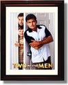 8x10 Framed Charlie Sheen Autograph Promo Print - Two And A Half Men Framed Print - Television FSP - Framed   