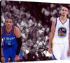 Floating Canvas Wall Art:   Stephen Curry, Michael Westbrook - Warriors - Autograph Print Floating Canvas - Basketball FSP - Floating Canvas   