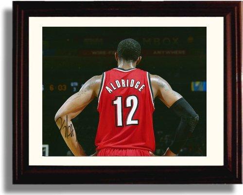 Framed LaMarcus Aldridge Autograph Promo Print - Portland Trailblazers Framed Print - Pro Basketball FSP - Framed   