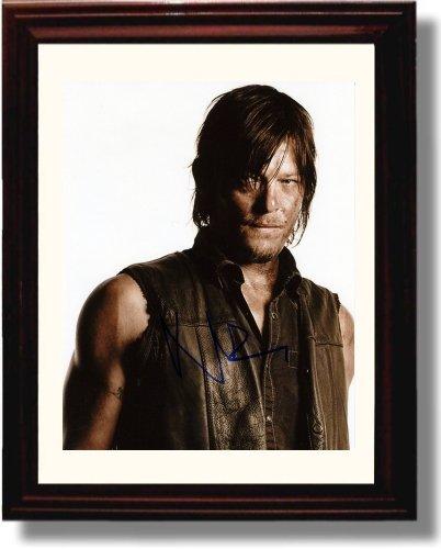 8x10 Framed Walking Dead Autograph Promo Print - Norman Reedus Framed Print - Television FSP - Framed   