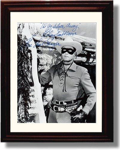 16x20 Framed Lone Ranger Autograph Promo Print - Black and White Gallery Print - Television FSP - Gallery Framed   