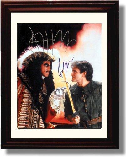 Framed Dustin Hoffman and Robin Williams Autograph Promo Print - Hook Framed Print - Movies FSP - Framed   