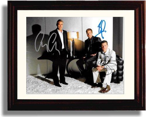 Framed Oceans 11 Autograph Promo Print - Cast Signed Framed Print - Movies FSP - Framed   