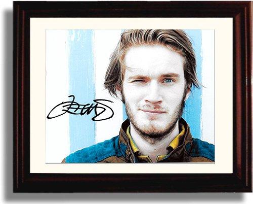 8x10 Framed PewDiePie Autograph Landscape Promo Print Framed Print - Other FSP - Framed   