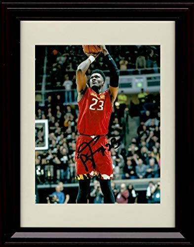 Framed 8x10 Bruno Fernando Autograph Promo Print - The Shot - Maryland Terrapins Framed Print - College Basketball FSP - Framed   
