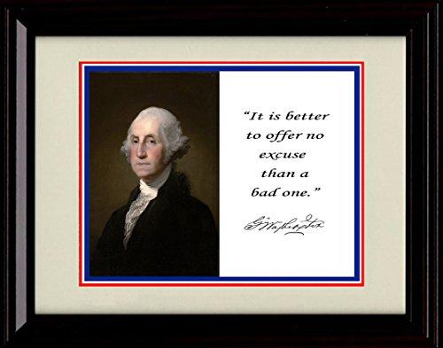 Unframed George Washington Autograph Promo Print - Inspirational Quote Unframed Print - History FSP - Unframed   