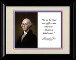 8x10 Framed George Washington Autograph Promo Print - Inspirational Quote Framed Print - History FSP - Framed   