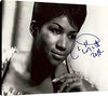 Floating Canvas Wall Art:  Aretha Franklin Autograph Print Floating Canvas - Music FSP - Floating Canvas   