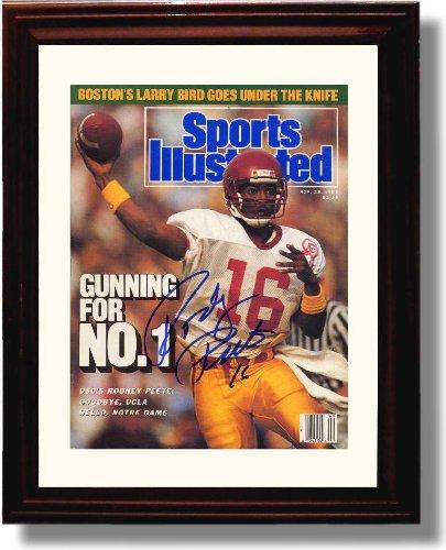 16x20 Gallery Frame USC Trojans Rodney Peete "Gunning for No 1" Autograph Print Gallery Print - College Football FSP - Gallery Framed   
