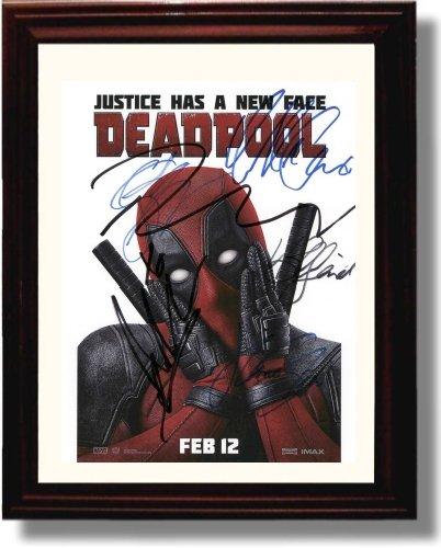 8x10 Framed Cast of Deadpool Autograph Promo Print - Deadpool Framed Print - Movies FSP - Framed   