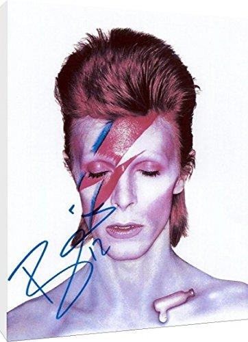 Floating Canvas Wall Art:   David Bowie - Aladdin Sane - Autograph Print Floating Canvas - Music FSP - Floating Canvas   