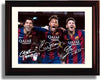 Framed Lionel Messi, Neymar Jr, Luis Suarez: "The Barcelona Trio" - Framed Autograph Promo Print Framed Print - Soccer FSP - Framed   