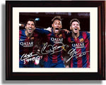 Framed Lionel Messi, Neymar Jr, Luis Suarez: "The Barcelona Trio" - Framed Autograph Promo Print Framed Print - Soccer FSP - Framed   