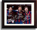 8x10 Framed Lionel Messi, Neymar Jr, Luis Suarez: "The Barcelona Trio" - 8x10 Framed Autograph Promo Print Framed Print - Soccer FSP - Framed   
