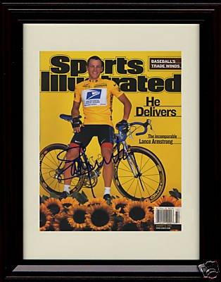 8x10 Framed Lance Armstrong SI Autograph Promo Print - 8/6/2001 Framed Print - Other FSP - Framed   