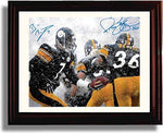Framed Ben Roethlisberger, Jerome Bettis - Pittsburgh Steelers "Modern Legends" Autograph Promo Print Framed Print - Pro Football FSP - Framed   