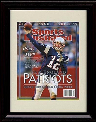 Framed Tom Brady - New England Patriots SI Autograph Promo Print - 2003 Champs! Framed Print - Pro Football FSP - Framed   