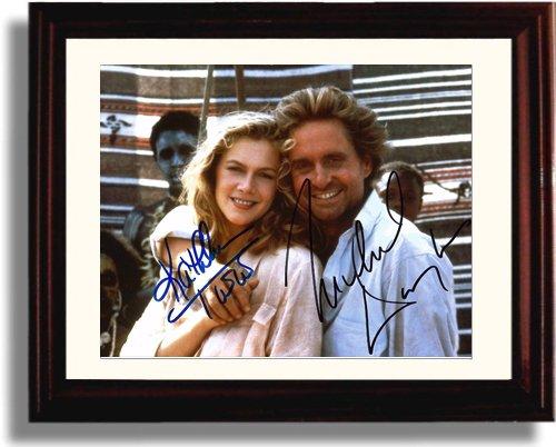 8x10 Framed Michael Douglas and Kathleen Turner Autograph Promo Print Framed Print - Movies FSP - Framed   