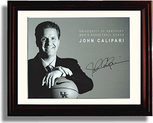 Framed 8x10 Kentucky Wildcats Coach John Calipari Autograph Promo Print Framed Print - College Basketball FSP - Framed   