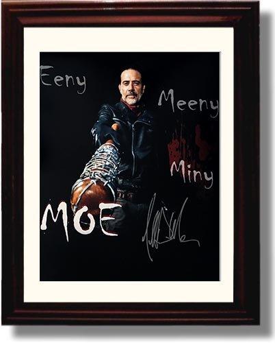 8x10 Framed Walking Dead "Negan: Eenie, Meeny, Miney, Moe" Jeffrey Dean Morgan Autograph Promo Print Framed Print - Television FSP - Framed   