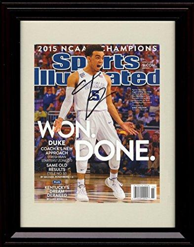 Framed 8x10 Tyus Jones Duke Blue Devils SI Autograph Promo Print - 2015 Champs! Framed Print - College Basketball FSP - Framed   