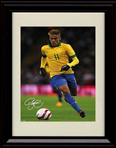 8x10 Framed Neymar Autograph Promo Print - Team Brazil World Cup Framed Print - Soccer FSP - Framed   
