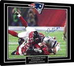 Floating Canvas Wall Art:   Julian Edelman Autograph Print - Amazing Catch! Floating Canvas - Football FSP - Floating Canvas   