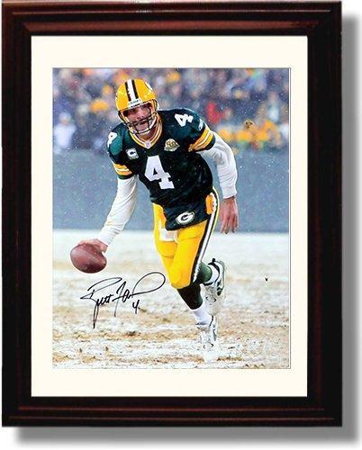 8x10 Framed Brett Favre - Green Bay Packers Autograph Promo Print "Shovel Pass" Framed Print - Pro Football FSP - Framed   