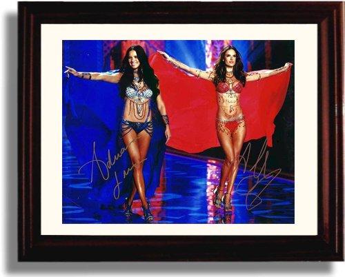 Framed Adriana Lima and Alessandra Ambrosio Autograph Promo Print - Runway Models Framed Print - Other FSP - Framed   
