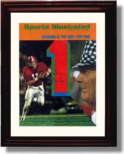 Framed 8x10 Alabama #1 Gary Rutledge Bear Bryant 1973 SI Autograph Print Framed Print - College Football FSP - Framed   