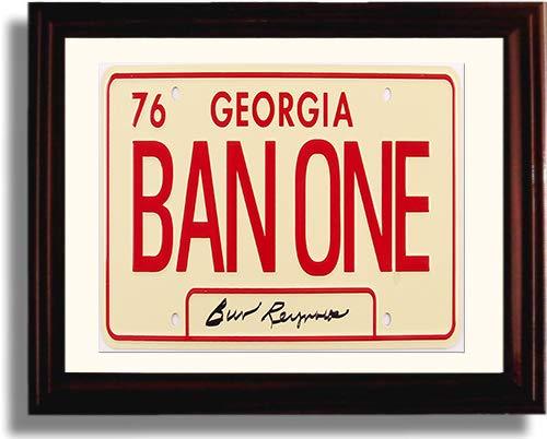8x10 Framed Burt Reynolds Autograph Promo Print - Ban One Plate - Smokey and The Bandit Framed Print - Movies FSP - Framed   