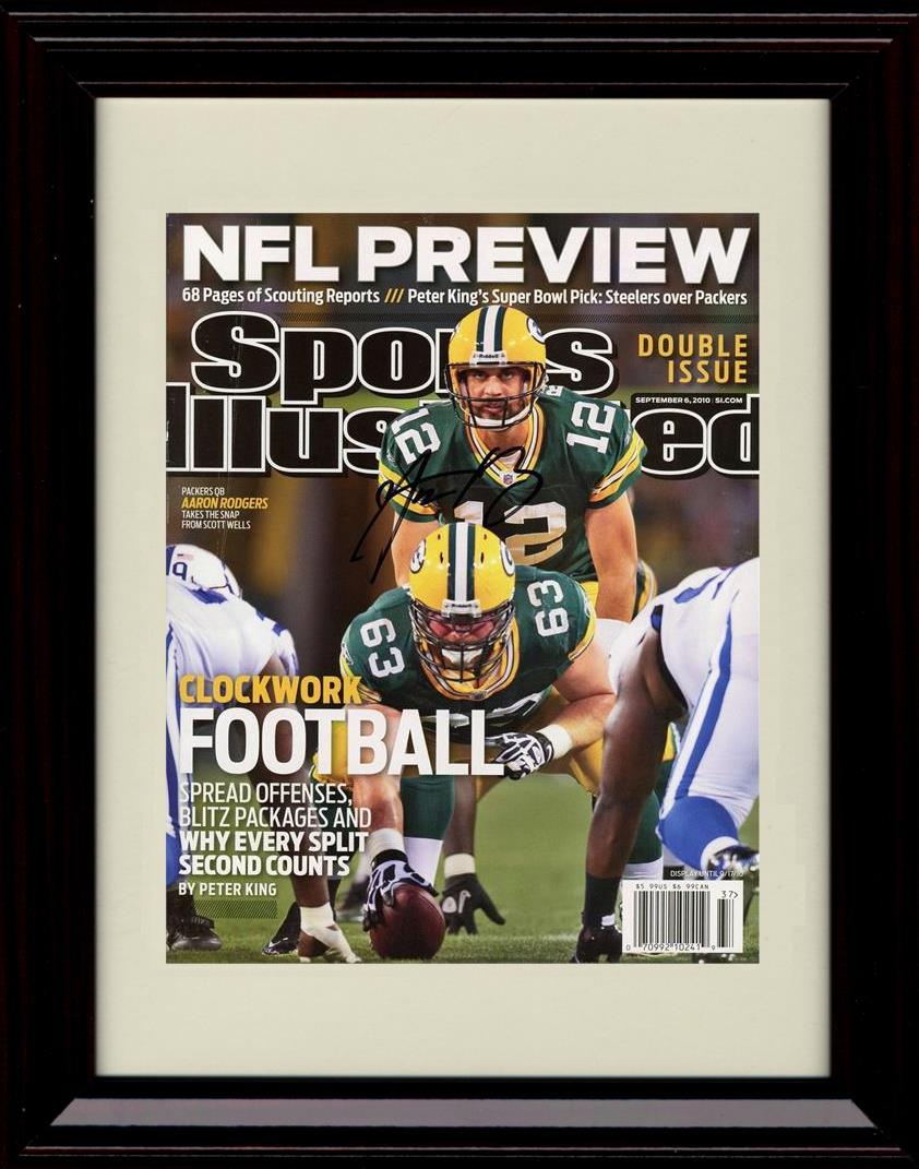 Unframed Aaron Rodgers - Green Bay Packers Autograph Promo Print - 2010 Sports Illlustrated Unframed Print - Pro Football FSP - Unframed   