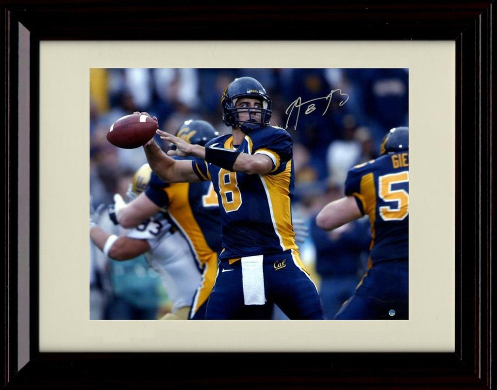 Framed 8x10 Aaron Rodgers Autograph Promo Print - University Of California- Looking and Passing Framed Print - College Football FSP - Framed   