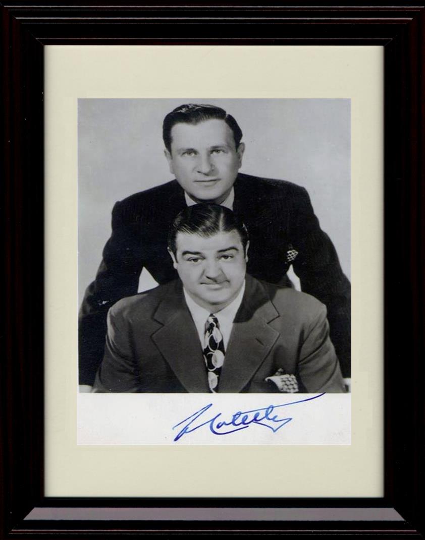 8x10 Framed Abbot and Costello Autograph Promo Print - Vertical Head Shot Framed Print - Movies FSP - Framed   