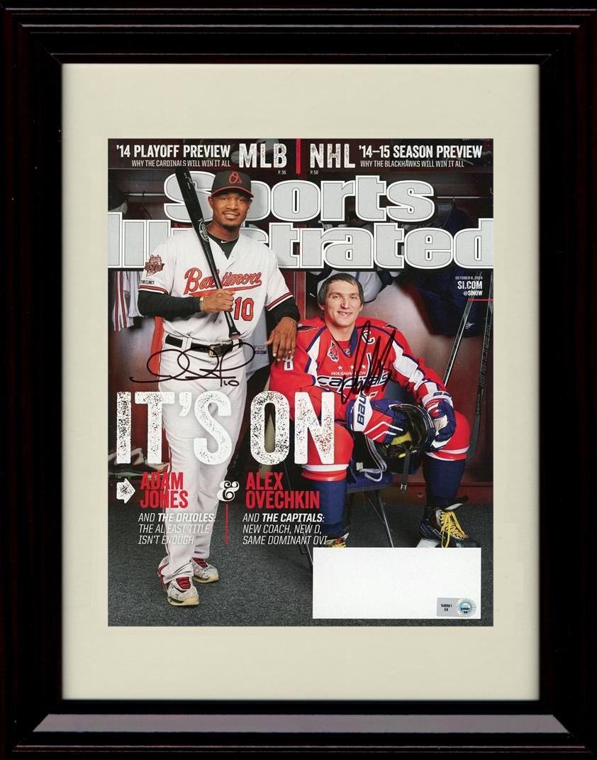Unframed Adam Jones And Alex Ovechkin - Sports Illustrated - It's On - Baltimore Orioles Autograph Replica Print Unframed Print - Baseball FSP - Unframed   