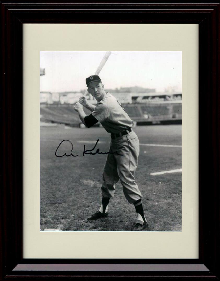 Framed 8x10 Al Kaline - Black And White Full Length Batting Stance - Detroit Tigers Autograph Replica Print Framed Print - Baseball FSP - Framed   
